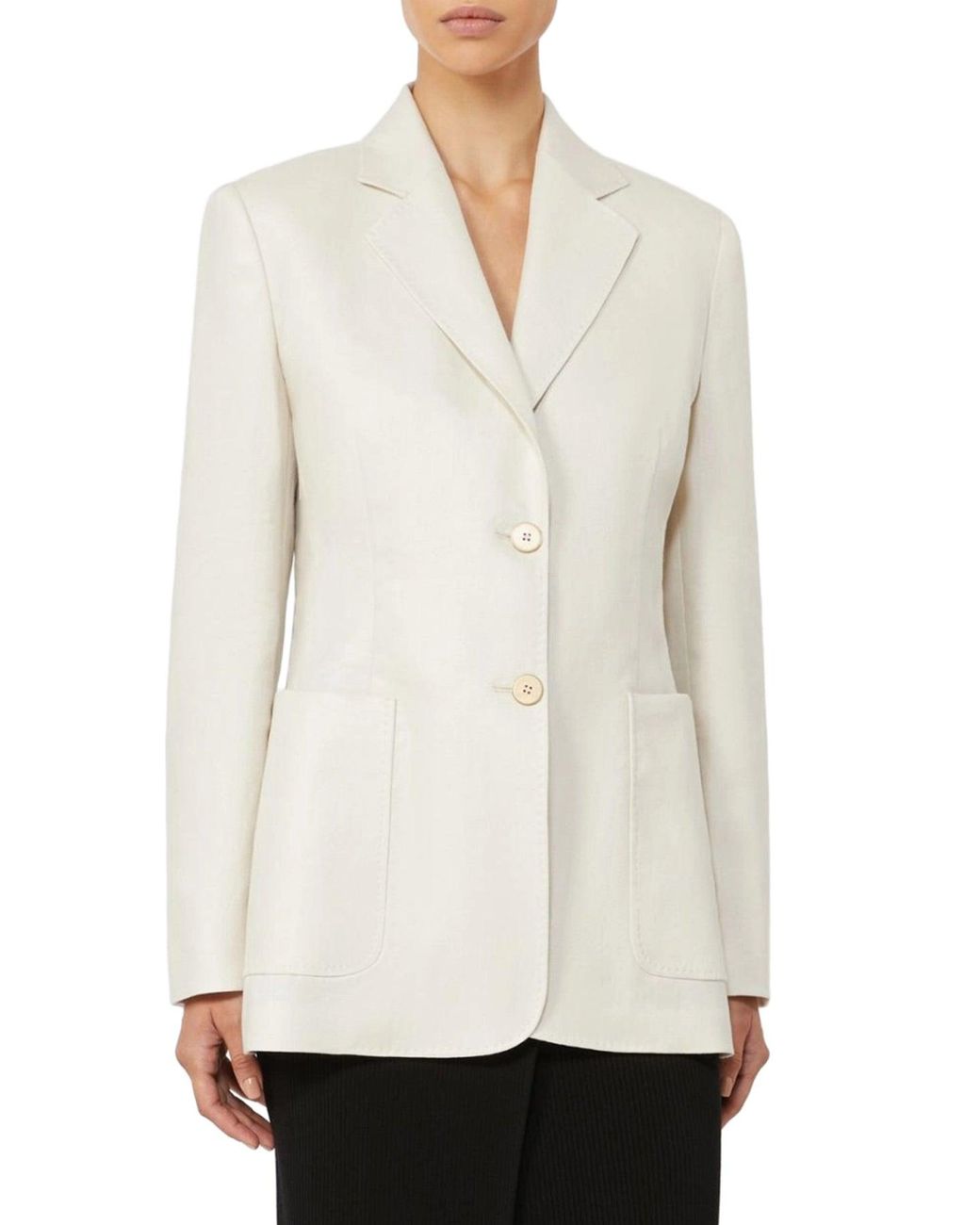 Max Mara White Single-Breasted Volonta Jacket