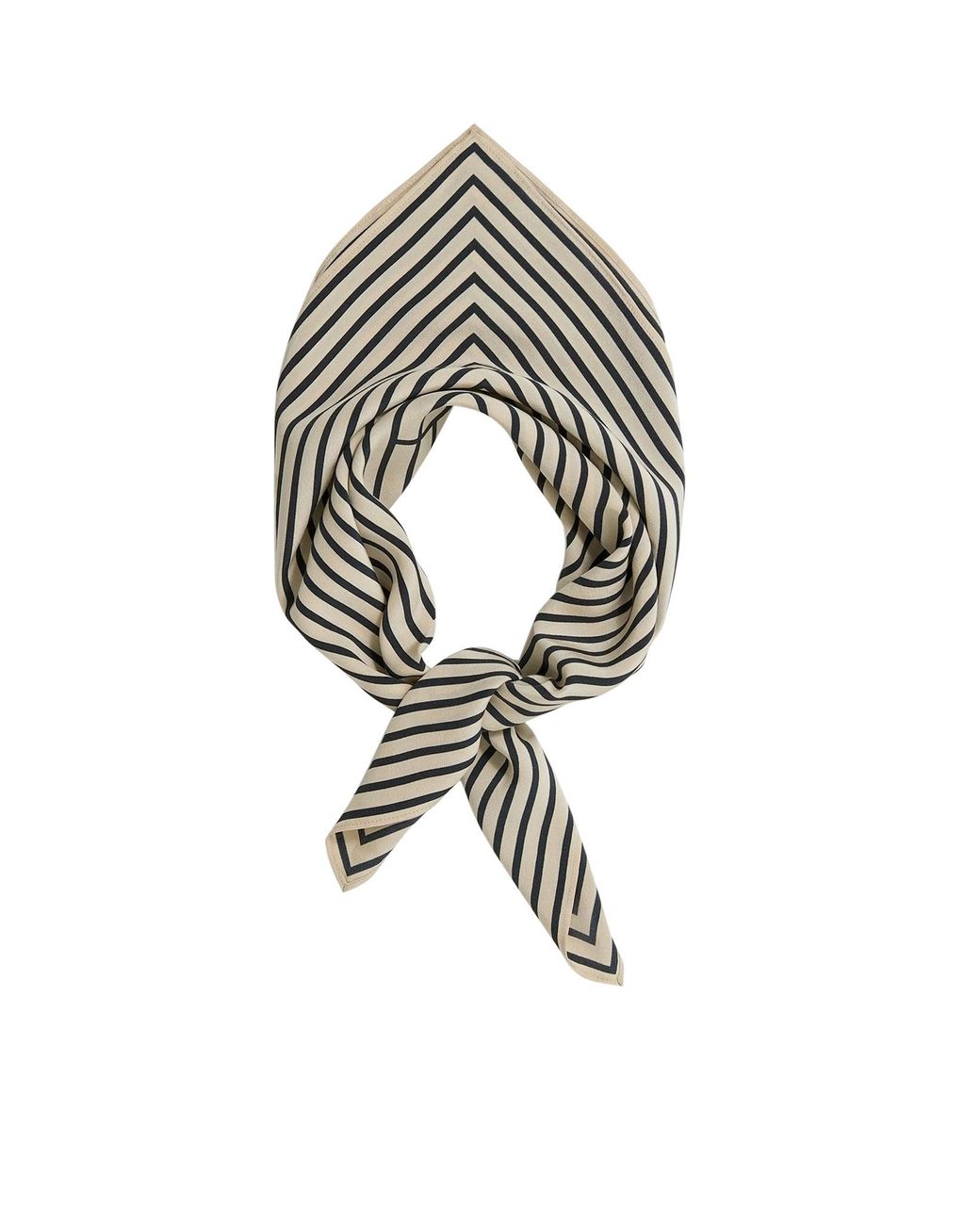 Sciarpa in seta con monogramma signature di Totême in Gray