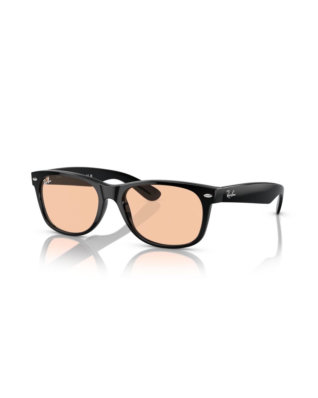 Ray-Ban Black New Wayfarer Classic Sunglasses Frame Pink Lenses