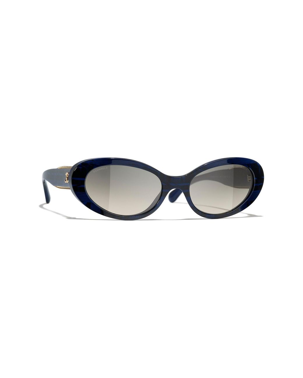 Chanel Black Sunglass Oval Sunglasses Ch5515
