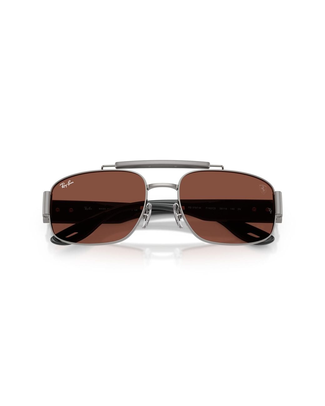 Ray-Ban Black Sunglass Rb3797m Scuderia Ferrari Collection