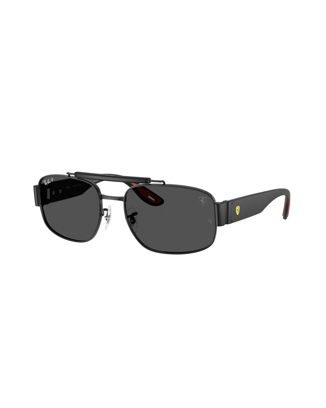 Ray-Ban Black Sunglass Rb3797m Scuderia Ferrari Collection Polarized+ Lenses