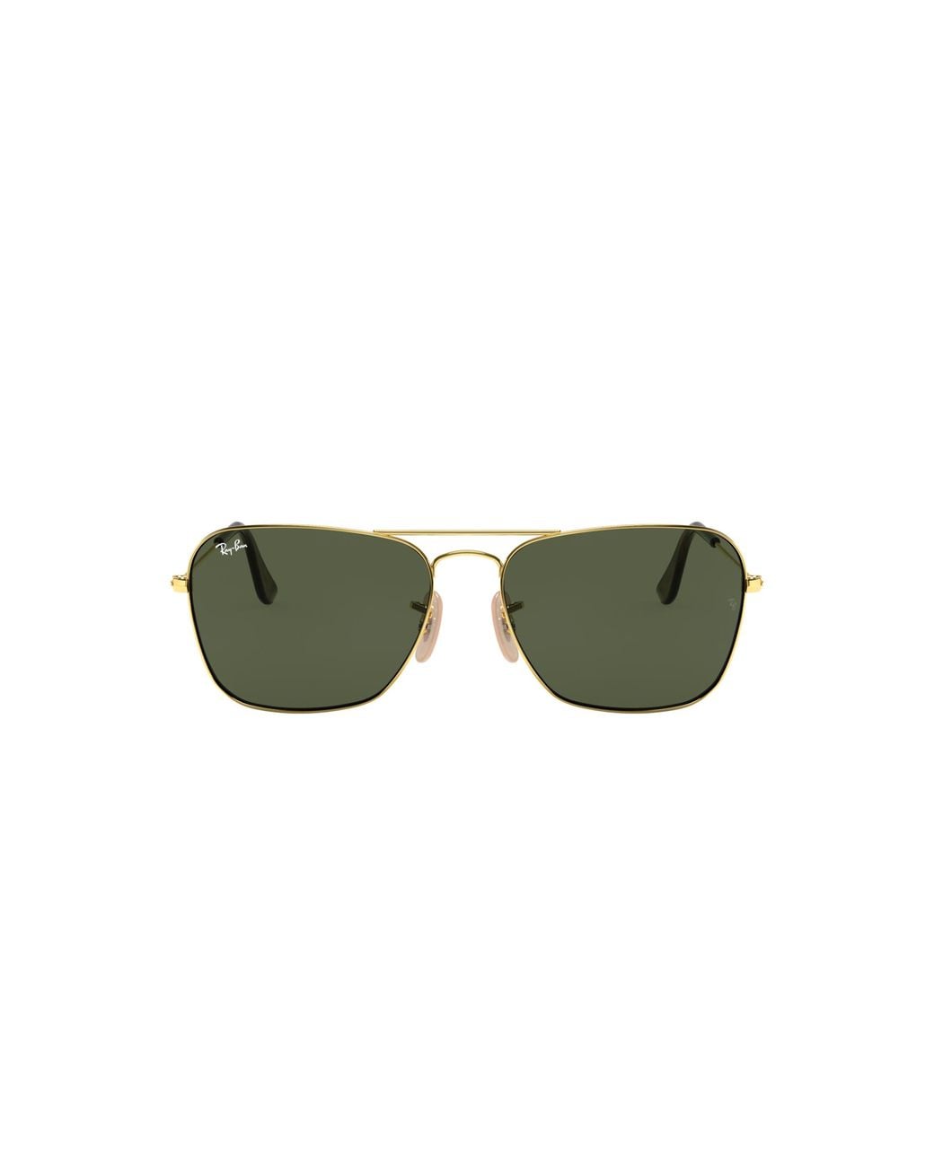 Ray-Ban Black Caravan Sonnenbrillen Gunmetal Fassung Grün Glas 55-15