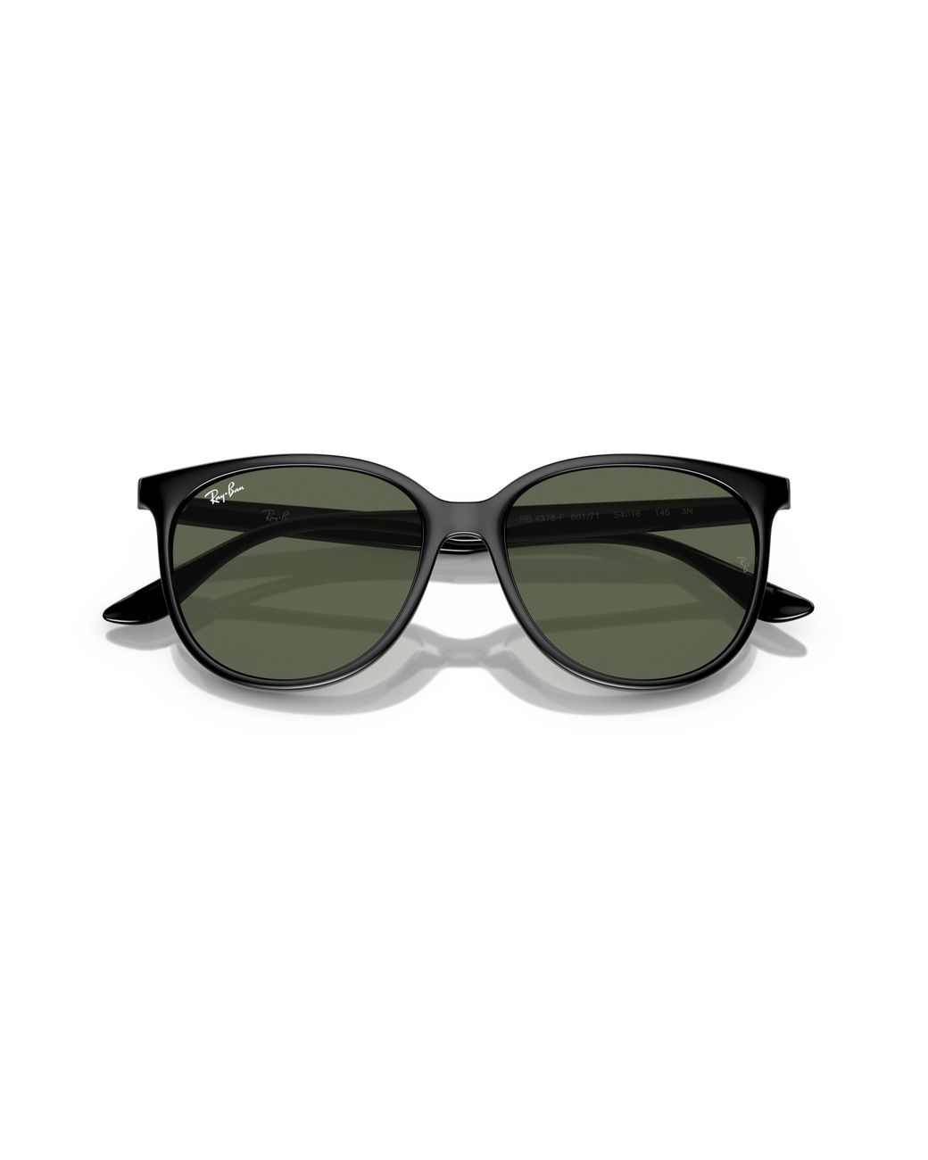 Ray-Ban Black S Rb4378f Low Bridge Fit Square Sunglasses