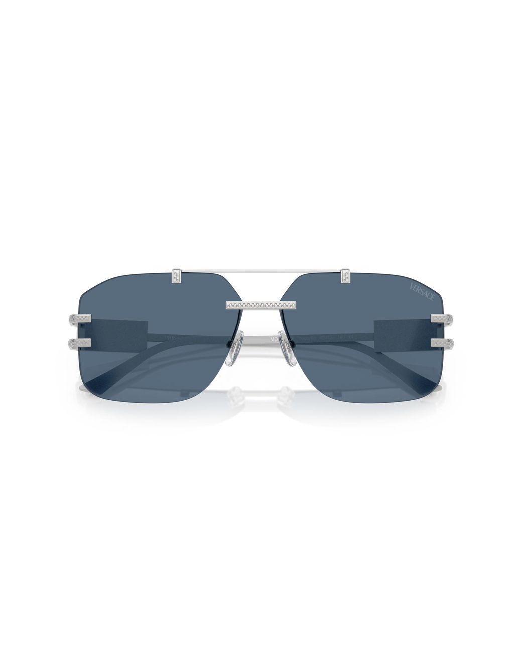 Versace Black Damier Plaque Sunglasses for men