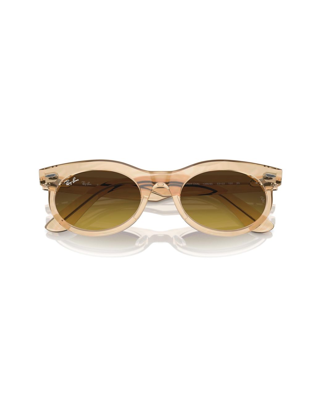 Ray-Ban Black Rb2242f Wayfarer Oval Photochromic Low Bridge Fit Sunglasses