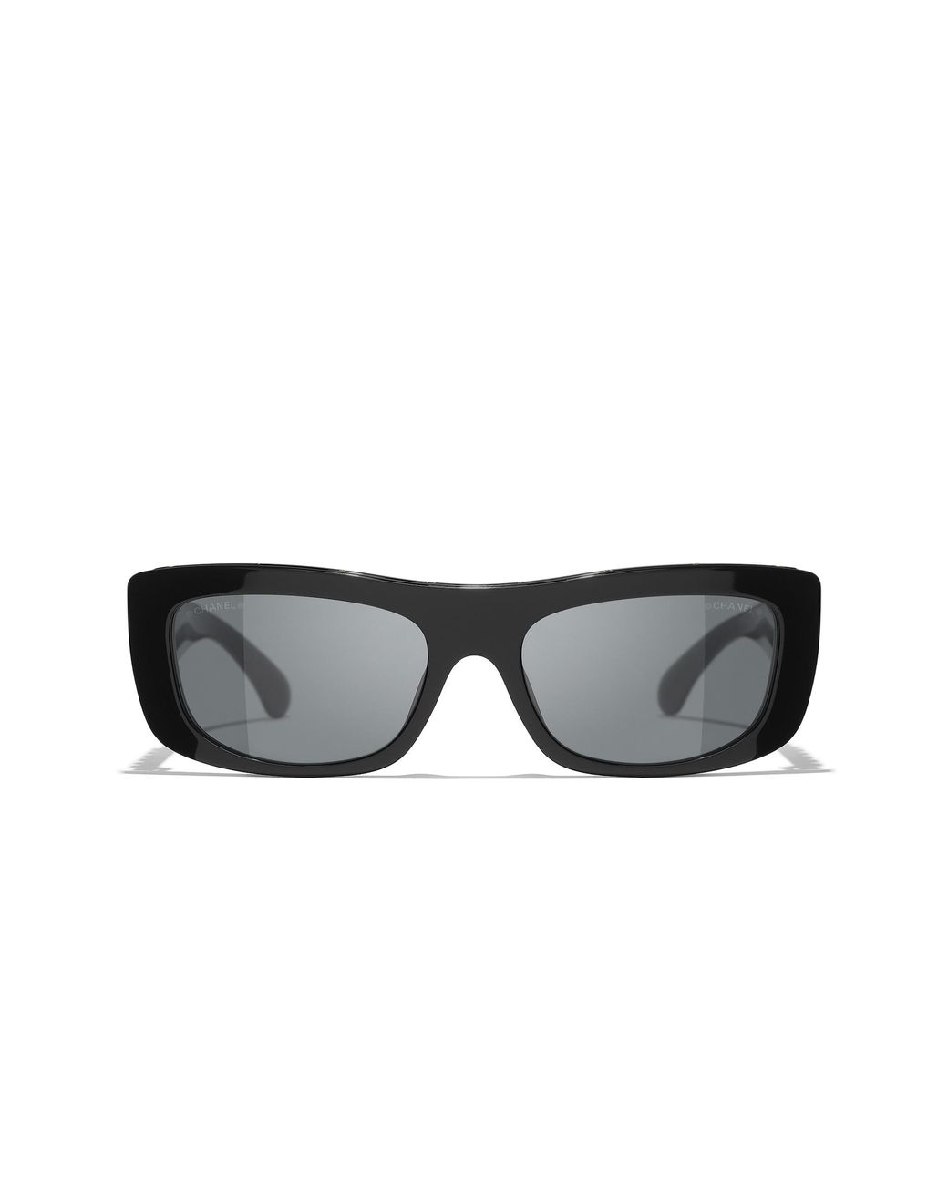 Chanel Black Sunglass Rectangle Sunglasses Ch5559