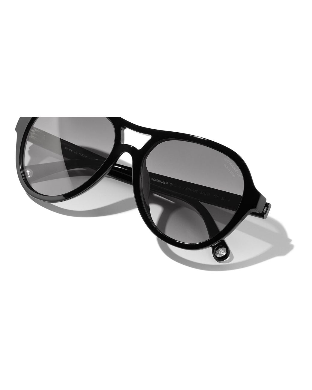 Chanel Black Sunglass Pilot Sunglasses Ch5552u