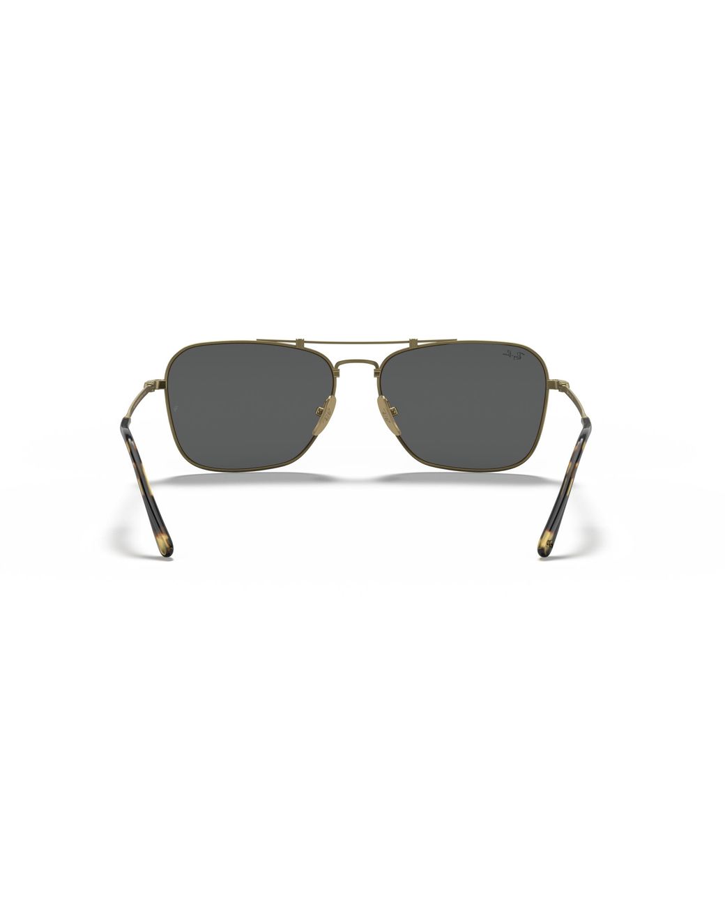 Ray-Ban Multicolor Sunglasses Unisex Caravan Titanium - Antique Gold Frame Grey Lenses 58-15