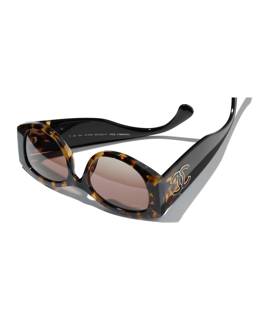 Chanel Brown Sunglass Oval Sunglasses Ch5524a