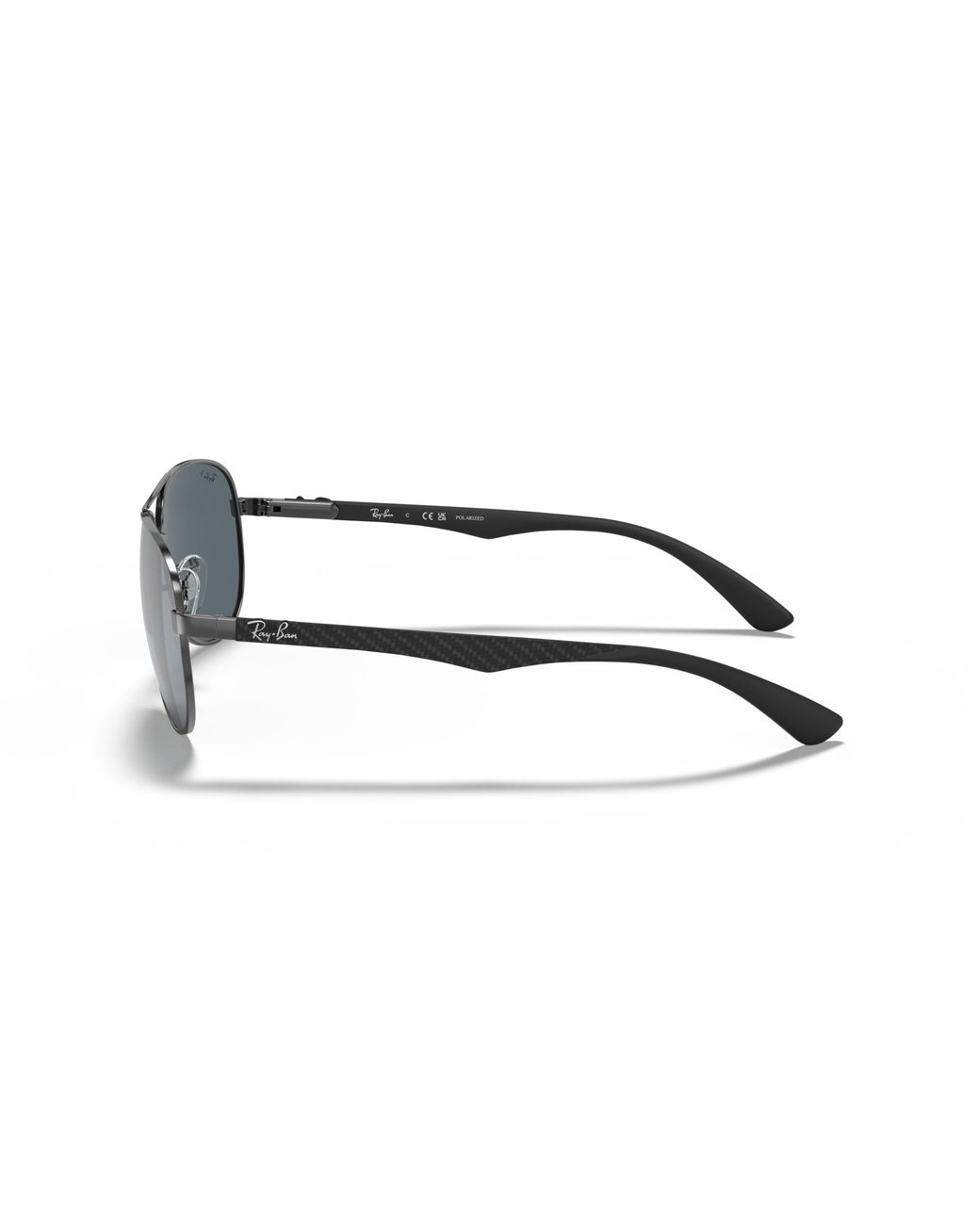 Ray-Ban Multicolor Sunglasses Male Carbon Fibre - Silver Frame Silver Lenses 61-13 for men