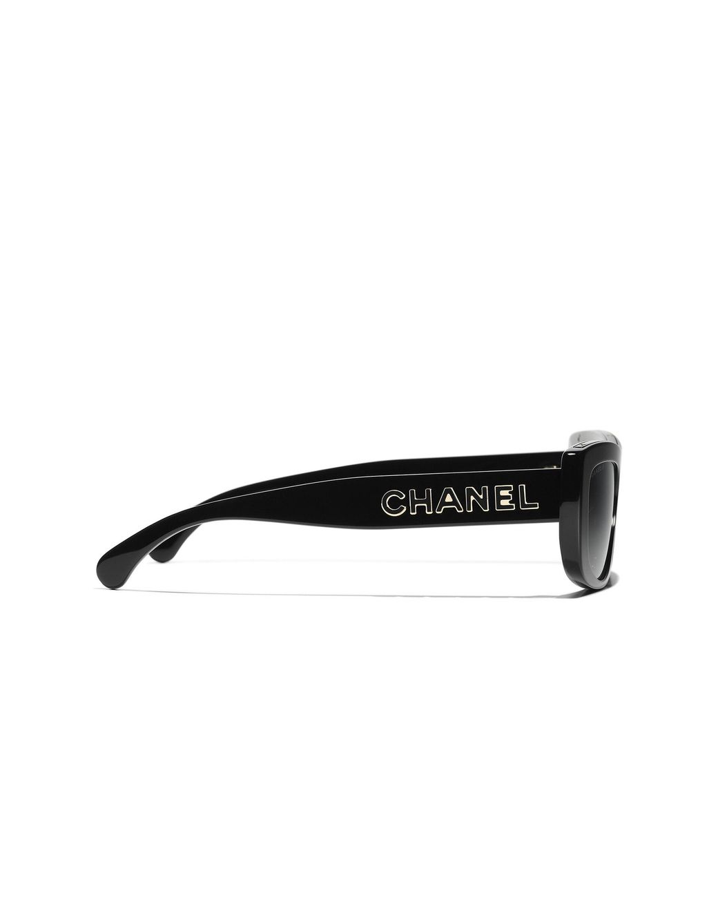 Chanel Black Sunglass Rectangle Sunglasses Ch5559
