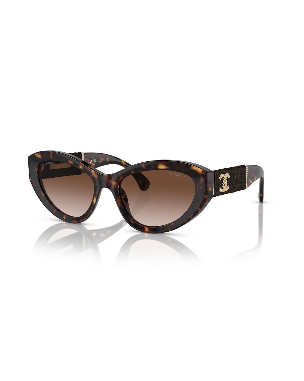 Chanel Black Sunglass Cat Eye Sunglasses Ch5513