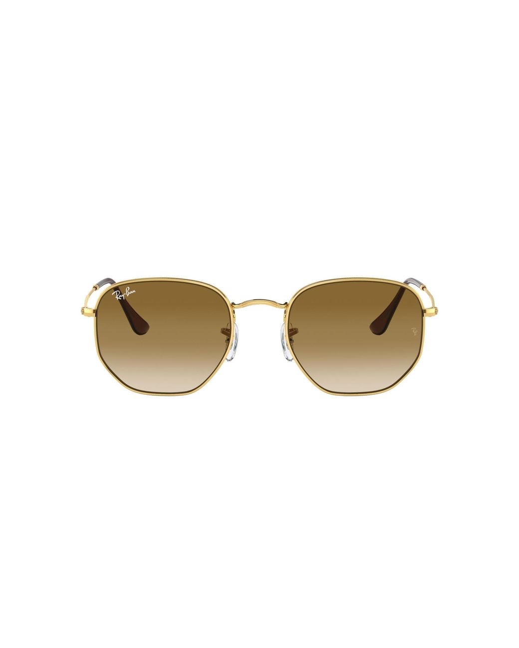Ray-Ban Black Hexagonal sonnenbrillen fassung braun glas