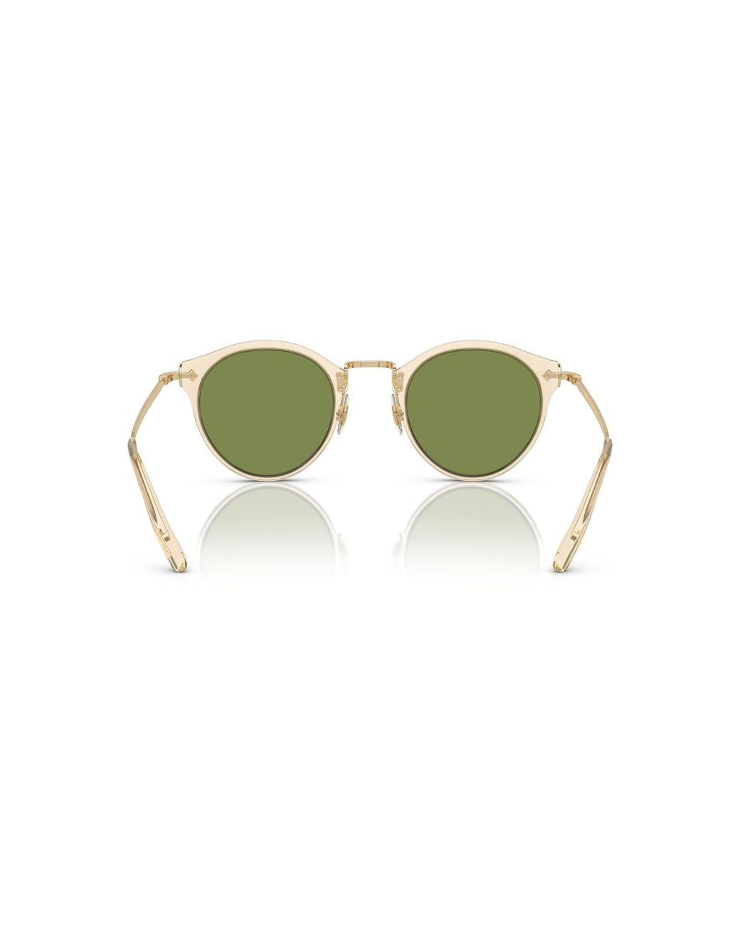 Oliver Peoples Green Semitransparent Acetate & Metal Round Sunglasses for men