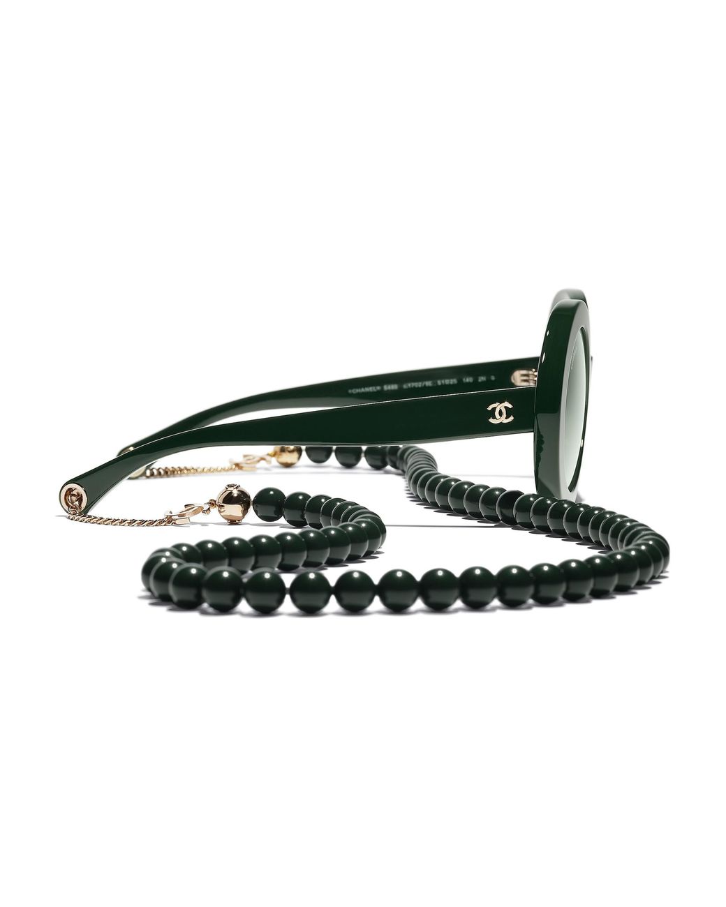 Chanel Green Sunglass Round Sunglasses Ch5489