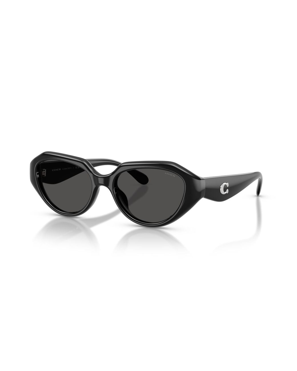 COACH Black C Hardware Geometric Sunglasses