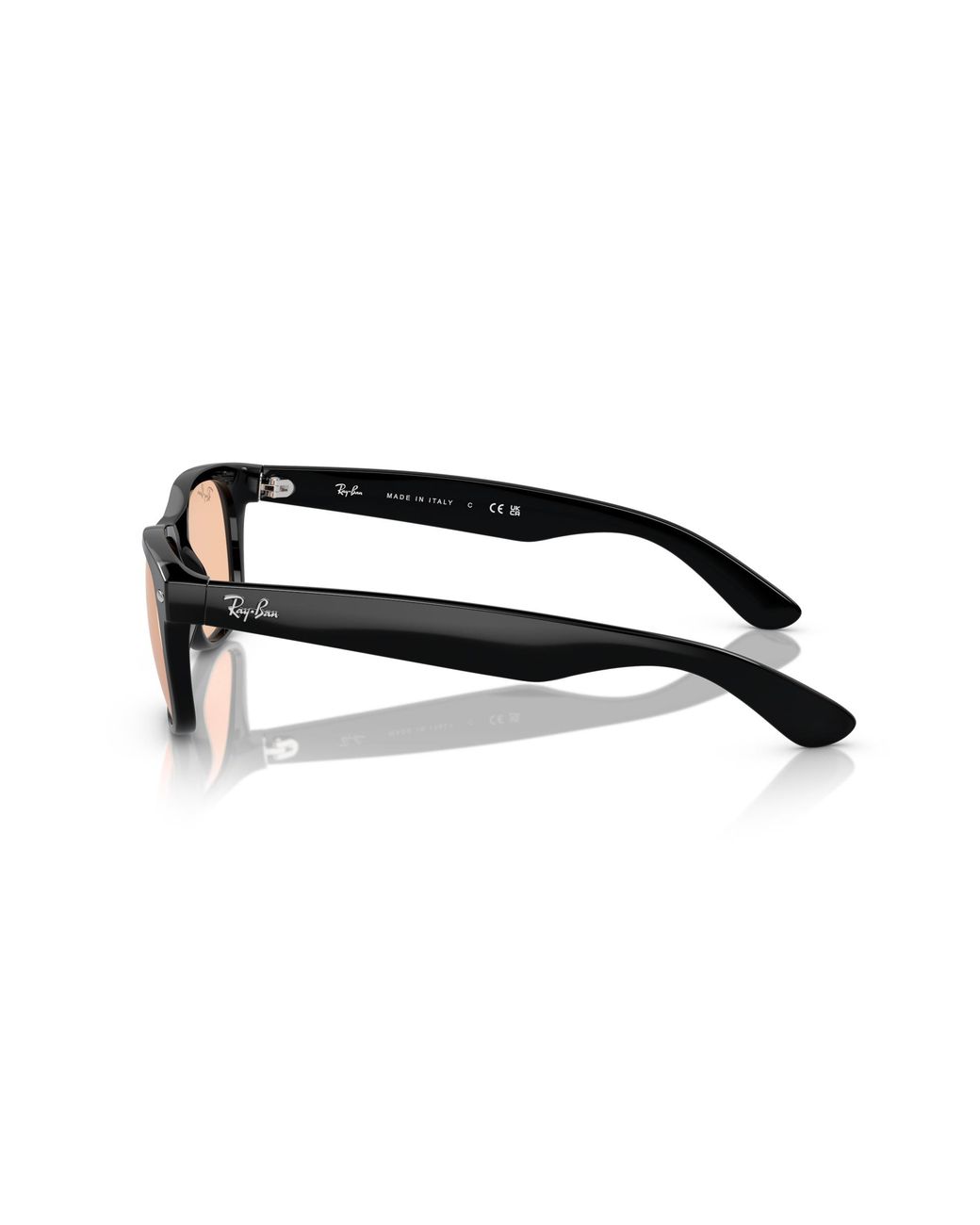 Ray-Ban Black New Wayfarer Classic Sunglasses Frame Pink Lenses