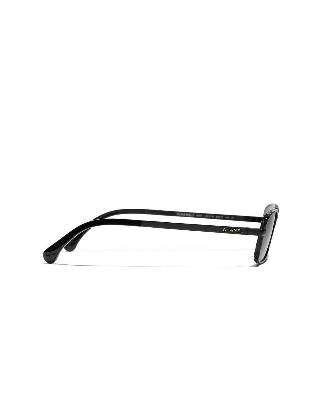 Chanel Black Sunglass Rectangle Sunglasses Ch4295