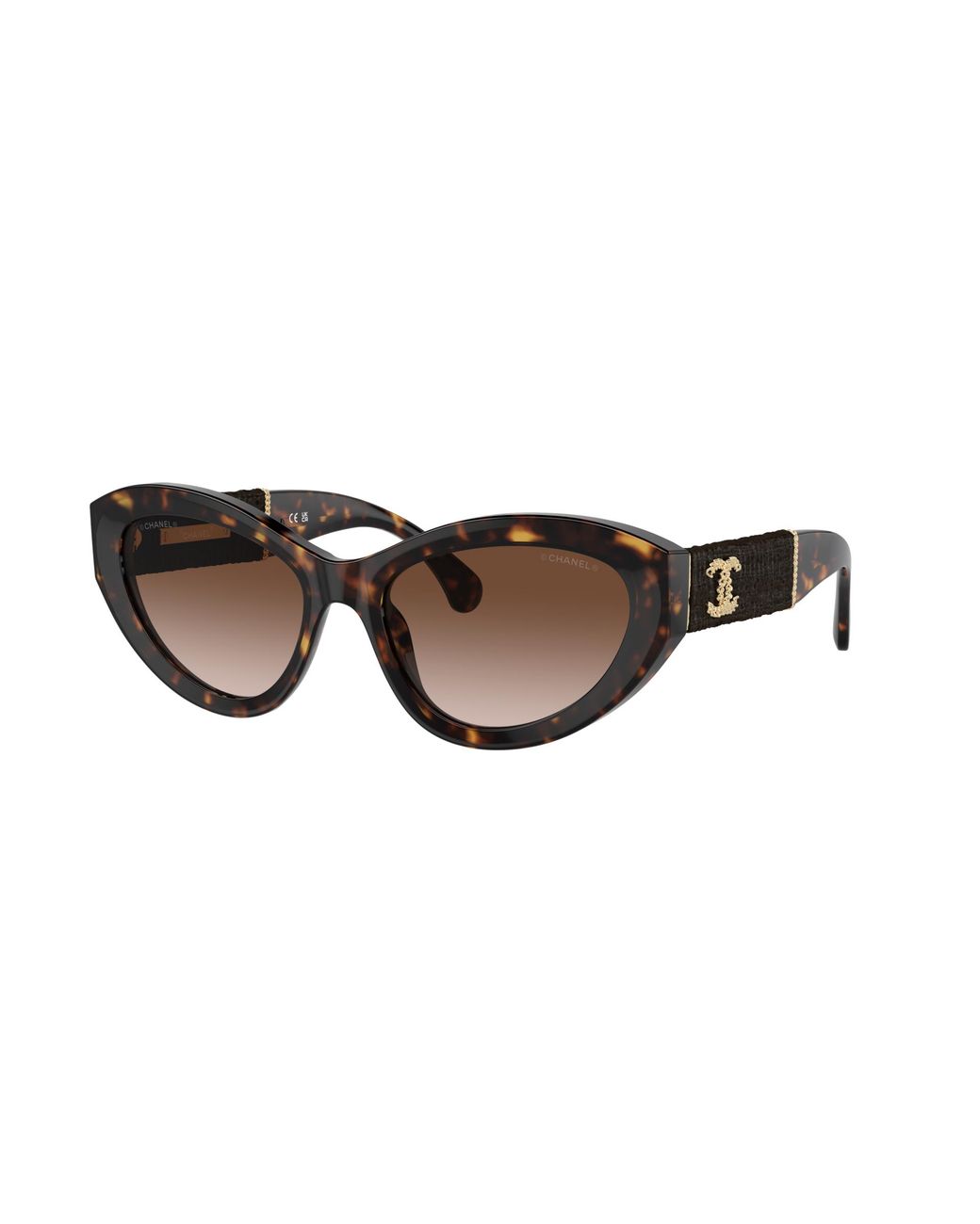 Chanel Black Sunglass Cat Eye Sunglasses Ch5513