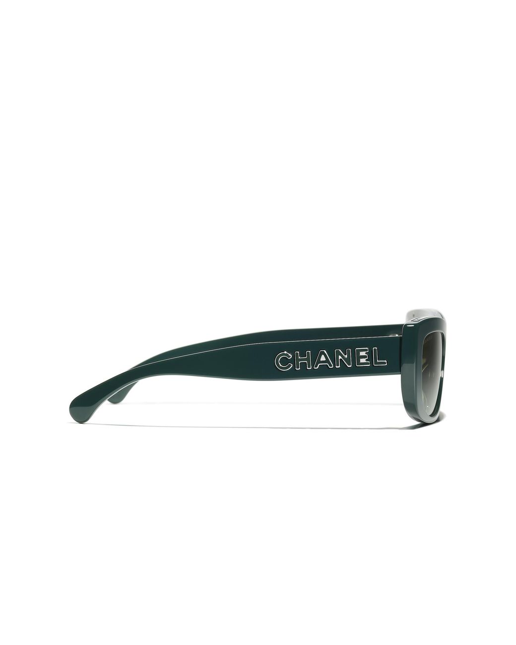 Chanel Green Sunglass Rectangle Sunglasses Ch5559