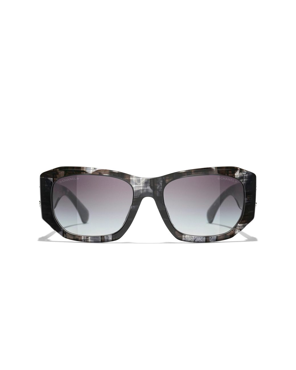 Chanel Black Sunglass Rectangle Sunglasses Ch5554