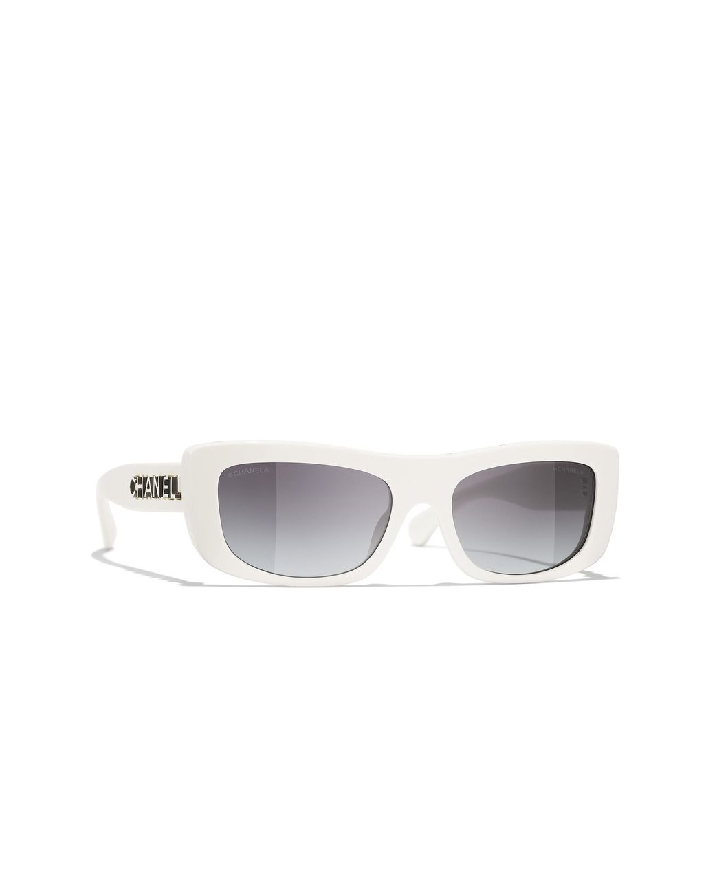 Chanel Black Sunglass Rectangle Sunglasses Ch5559