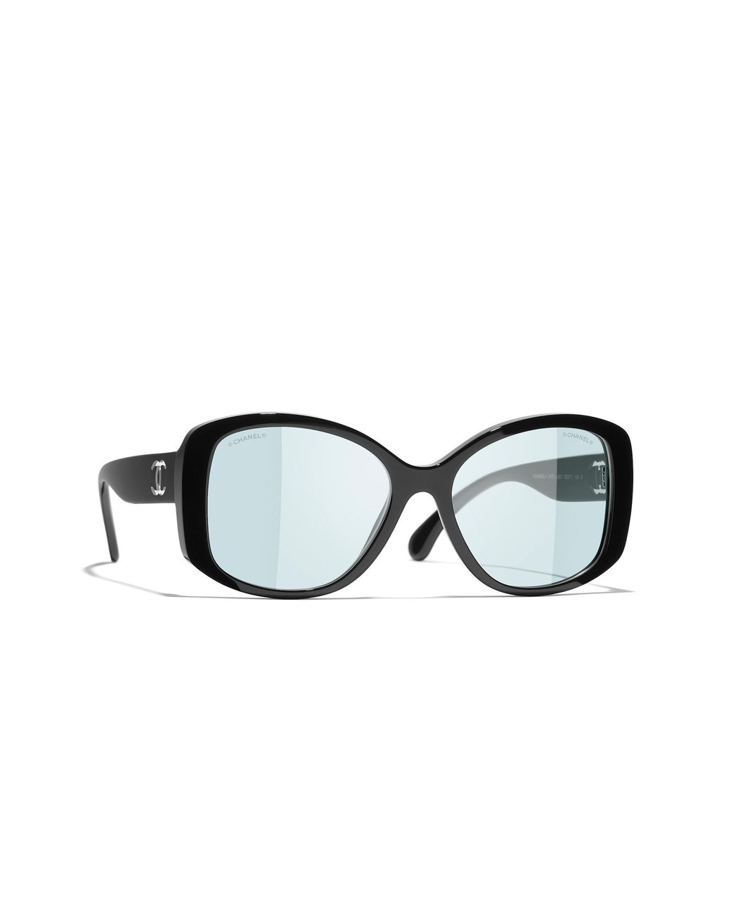 Chanel Black Sunglass Butterfly Blue Light Glasses Ch3476s