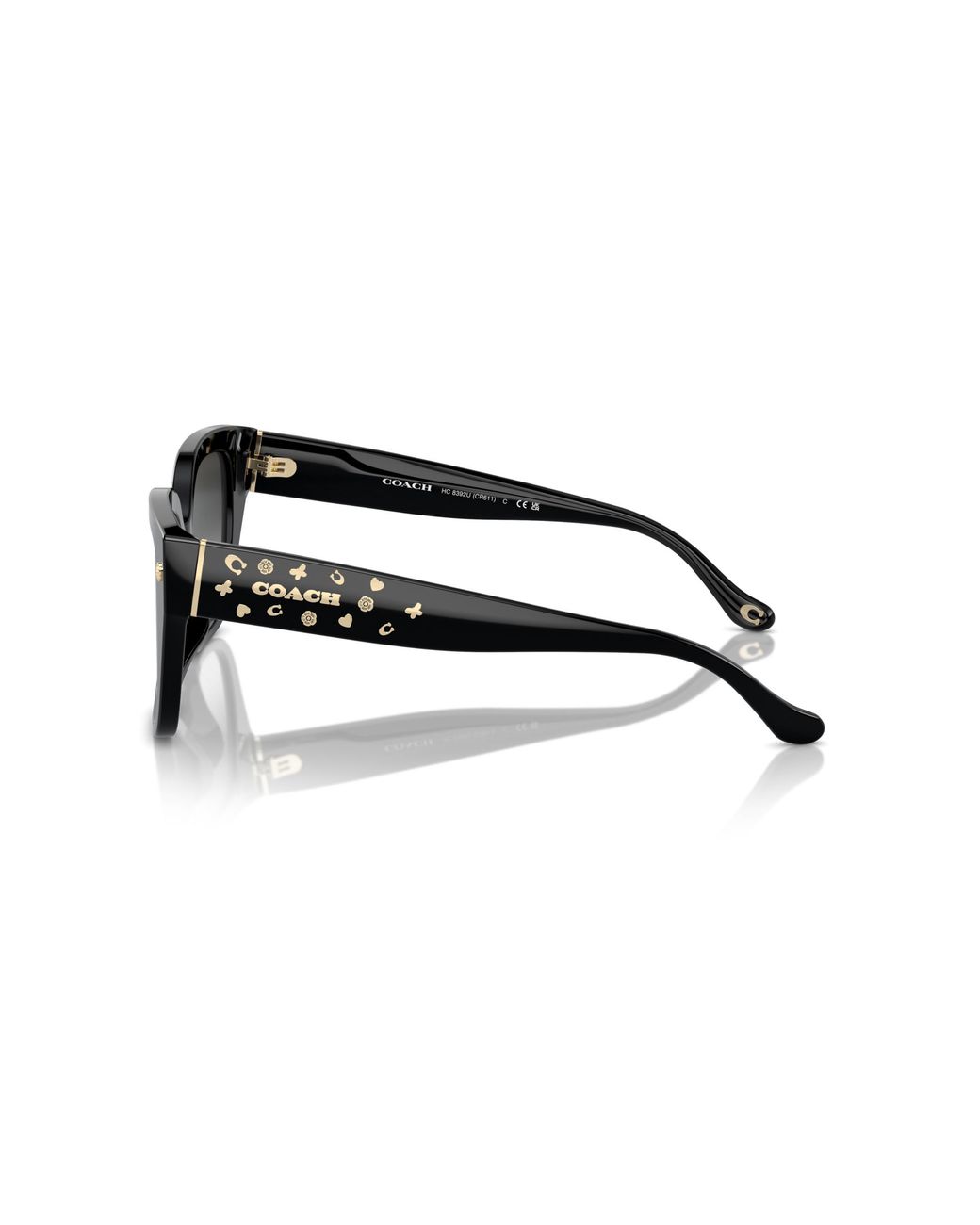 COACH Black Hc8392u Universal Fit Sunglasses