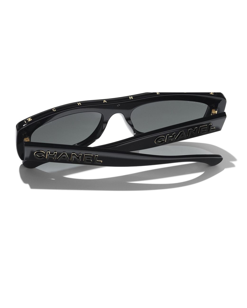 Chanel Black Sunglass Rectangle Sunglasses Ch5559