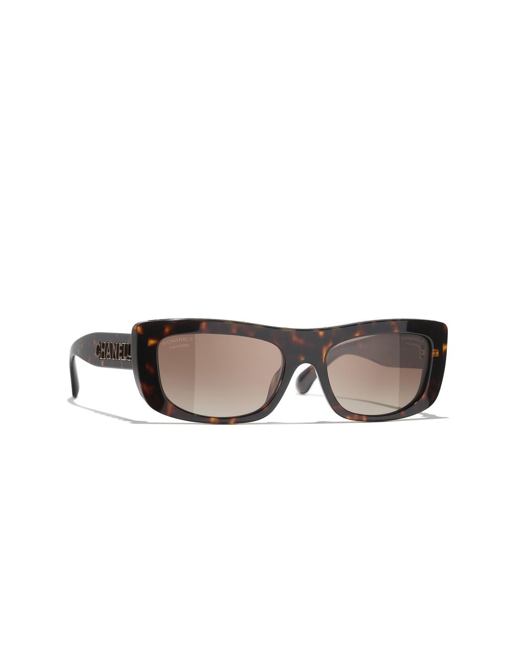 Chanel Black Sunglass Rectangle Sunglasses Ch5559