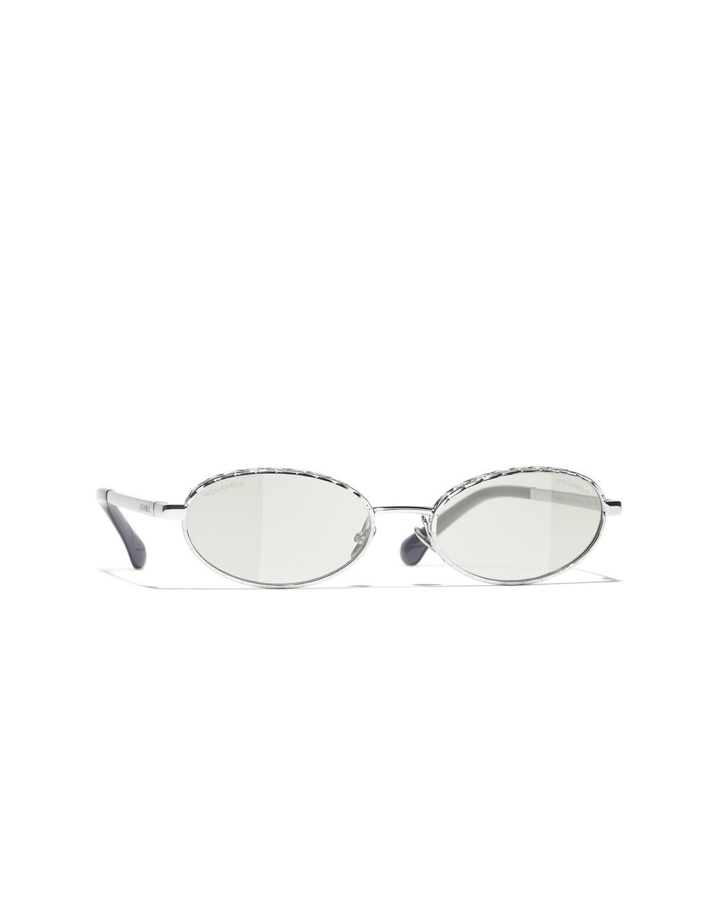 Chanel Black Sunglass Oval Blue Light Glasses Ch2227s