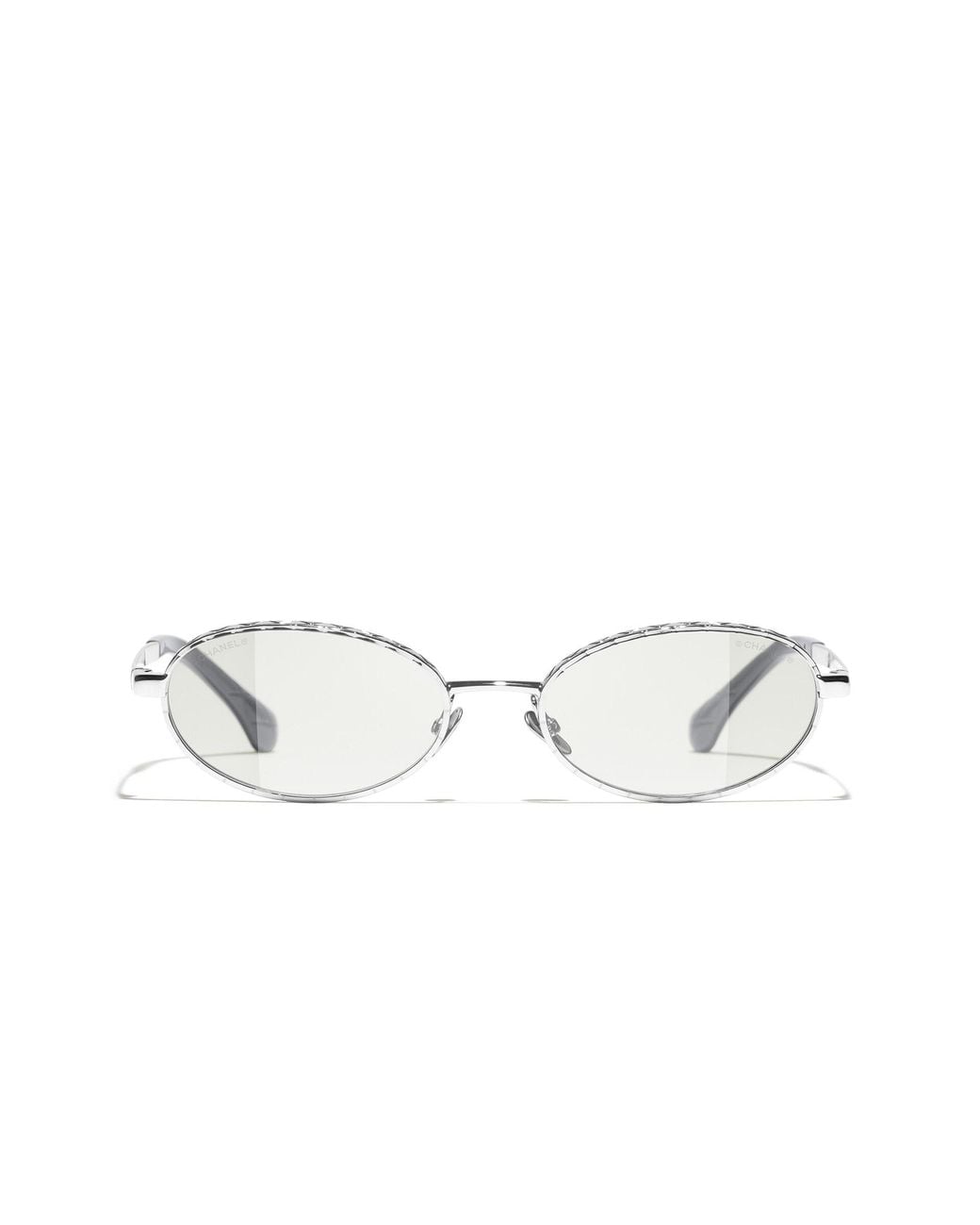 Chanel Black Sunglass Oval Blue Light Glasses Ch2227s