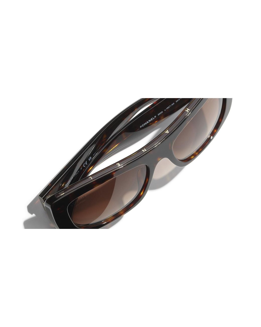 Chanel Black Sunglass Rectangle Sunglasses Ch5559