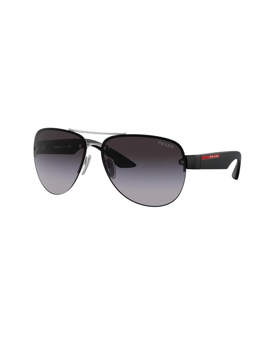 Prada Linea Rossa Black Sunglass Ps 55ys for men