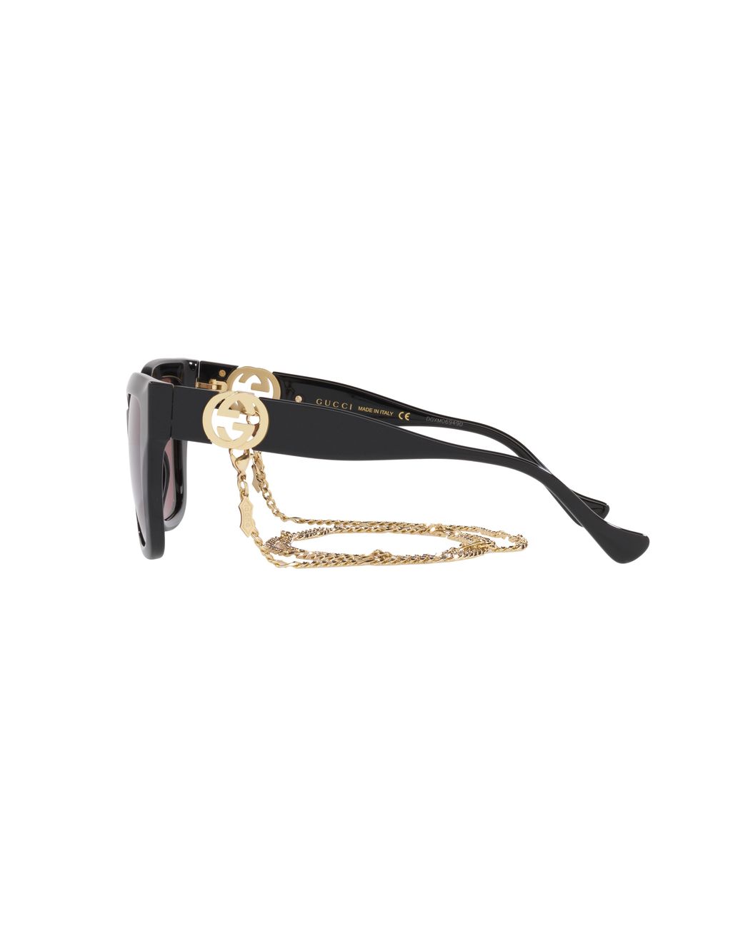 Gucci Black Rectangular Sunglasses