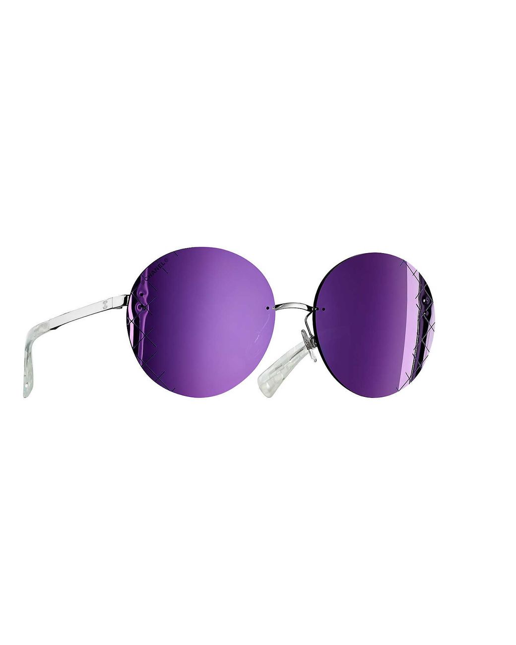 Chanel Purple Round Sunglasses