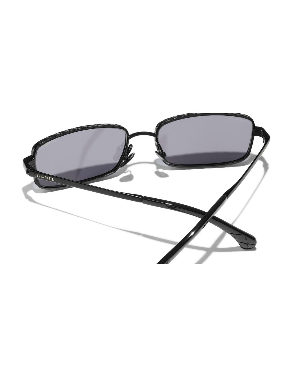 Chanel Black Sunglass Rectangle Sunglasses Ch4295