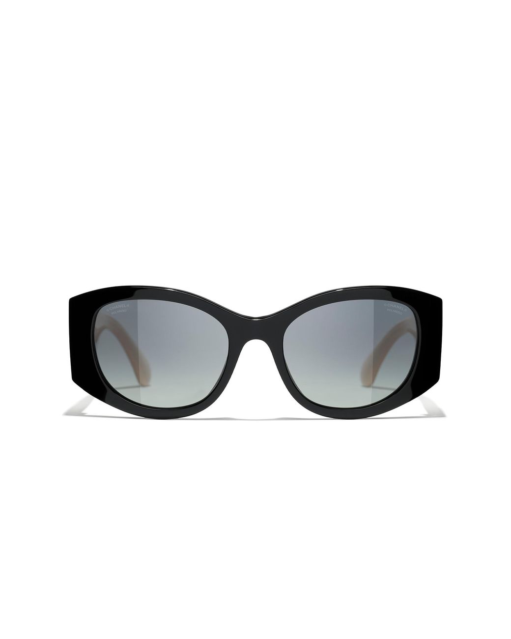 Chanel Black Sunglass Oval Sunglasses Ch5524