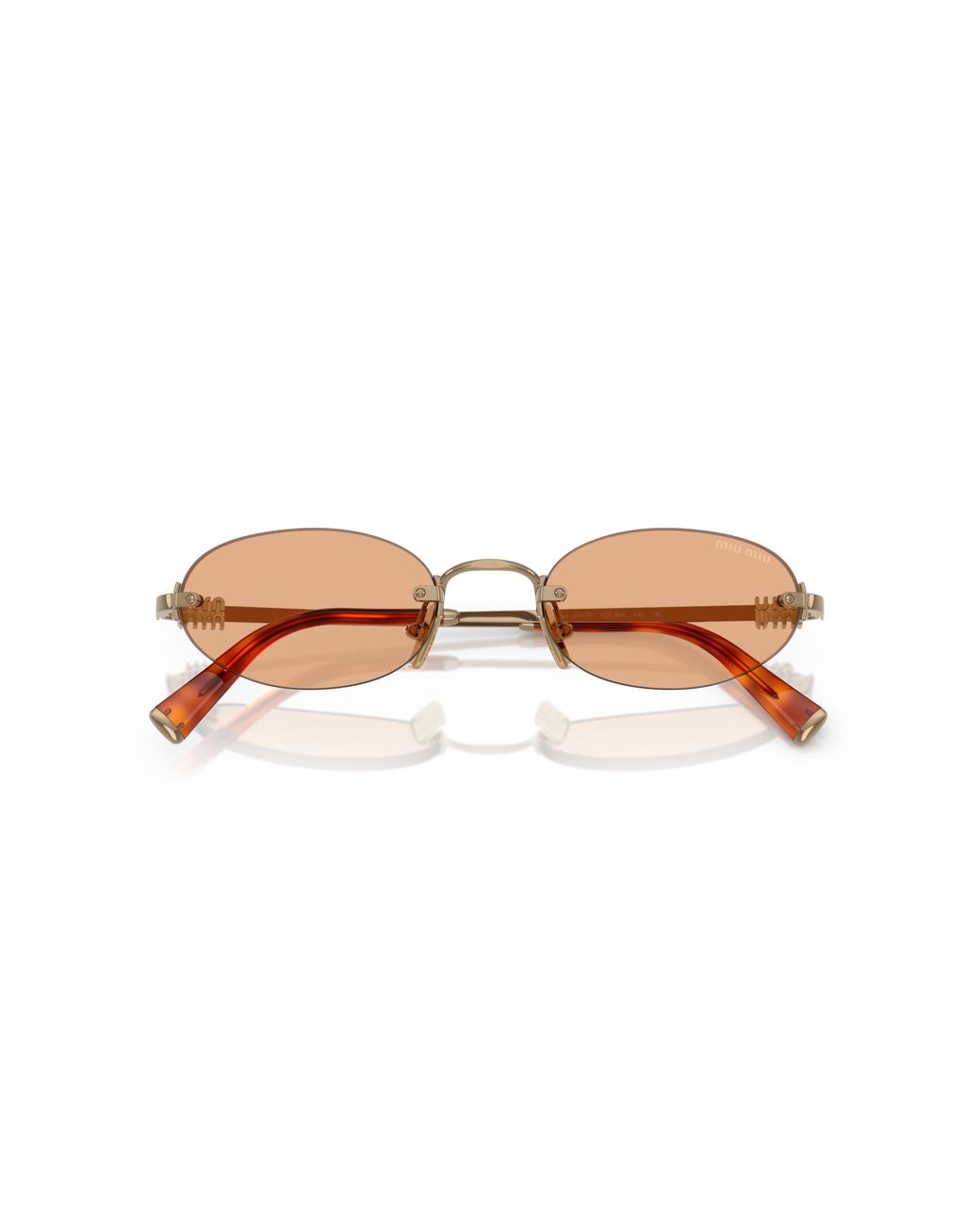 Miu Miu Black Mu52ys Orange Lens Metal Sunglasses