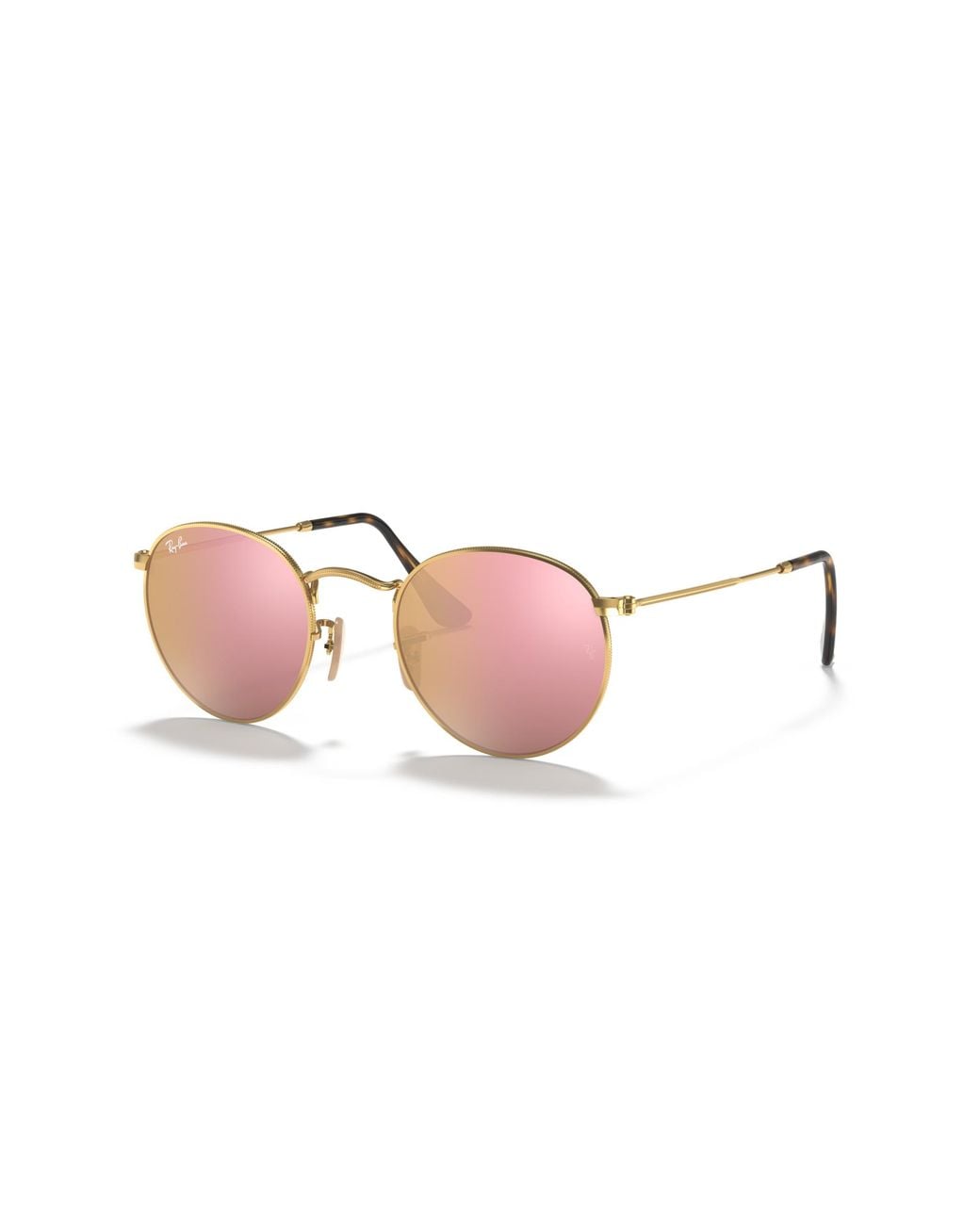 Ray-Ban Black Round Flat Lenses Sunglasses Frame Brown Lenses