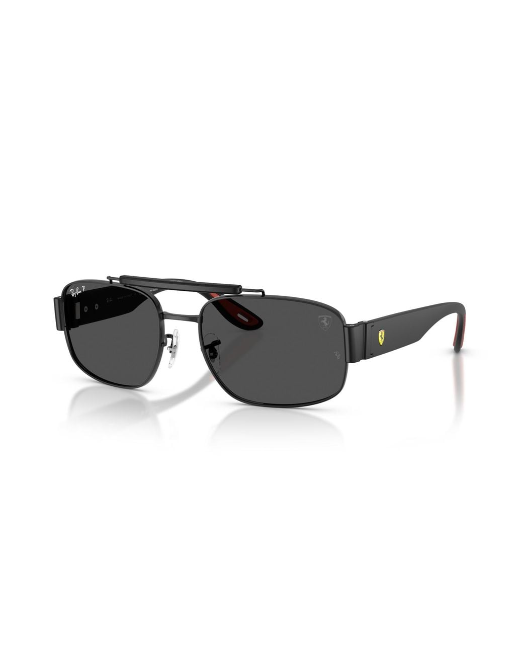 Ray-Ban Black Sunglass Rb3797m Scuderia Ferrari Collection Polarized+ Lenses