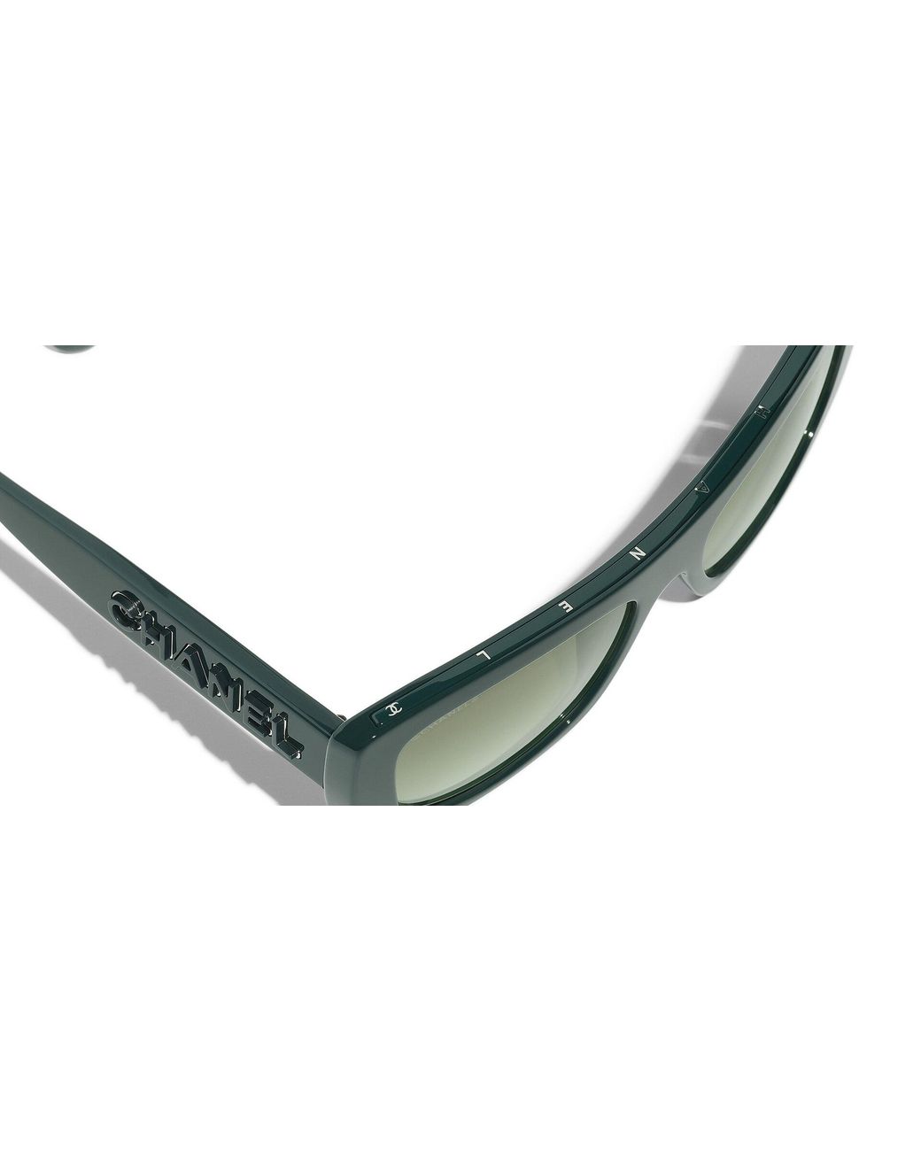 Chanel Green Sunglass Rectangle Sunglasses Ch5559