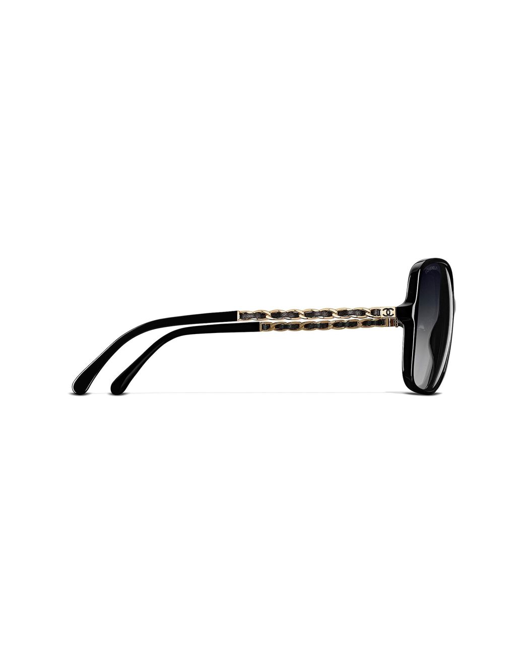 Chanel Black Sunglass Square Sunglasses Ch5210q