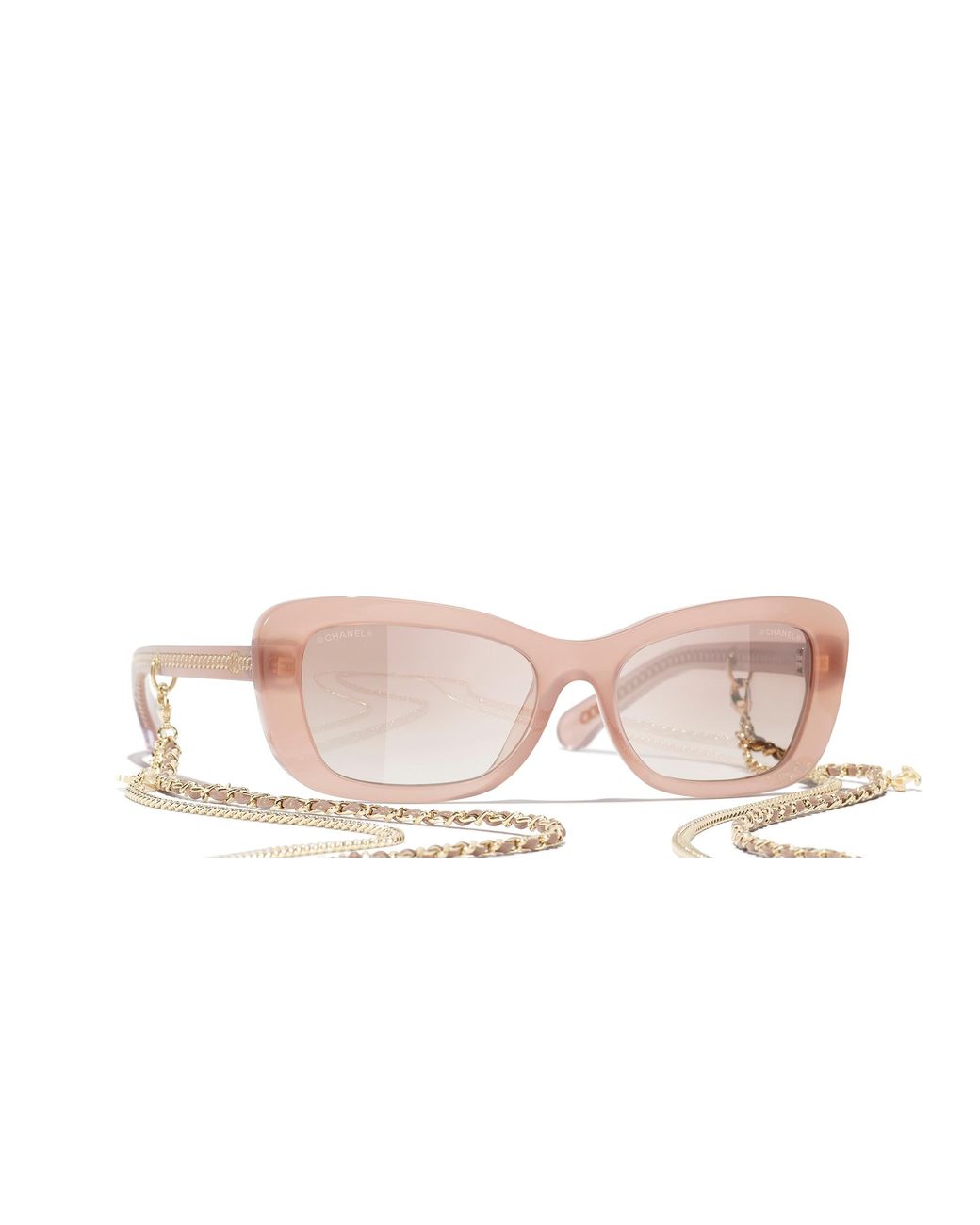 Chanel Black Sunglass Rectangle Sunglasses Ch5553