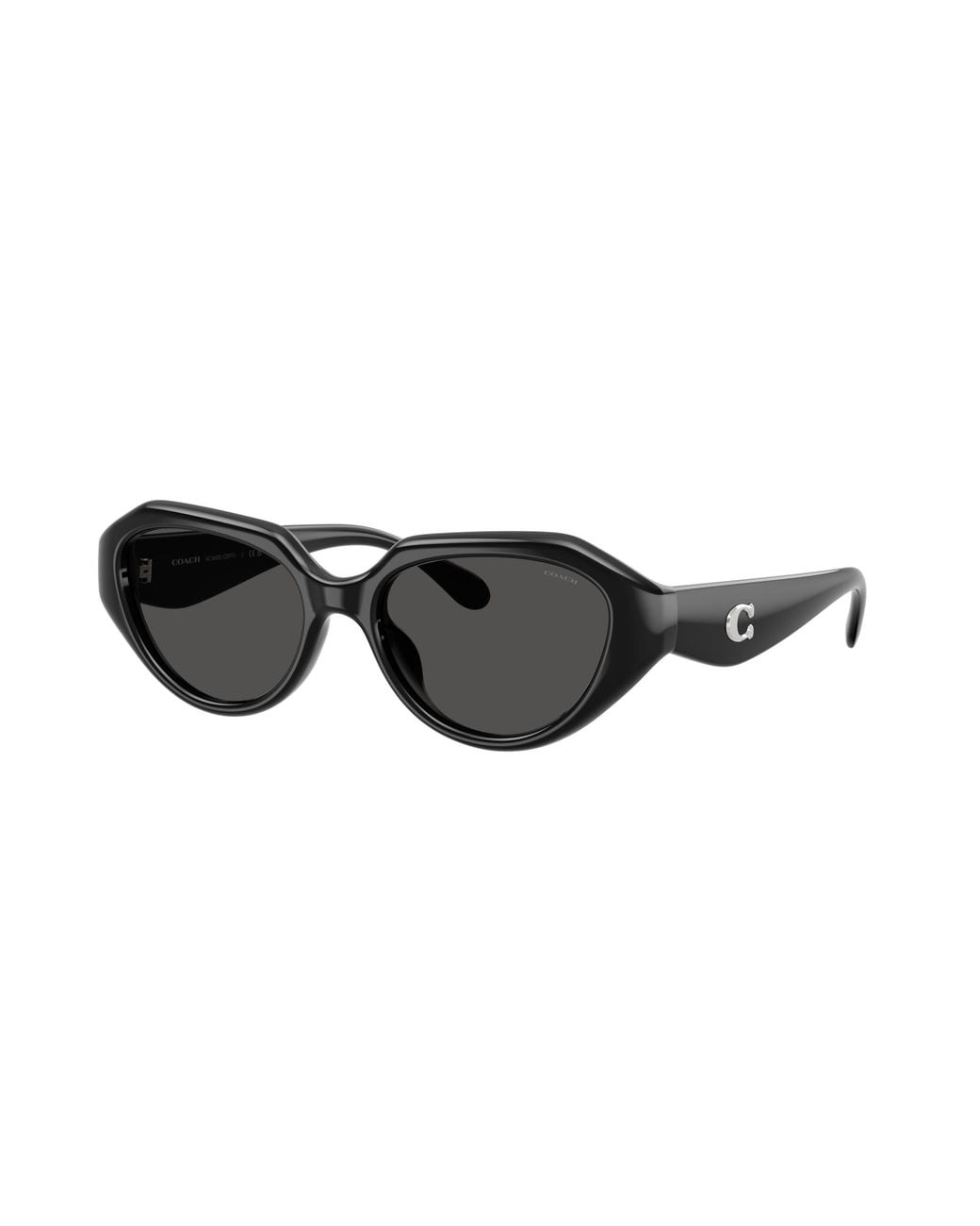 COACH Black C Hardware Geometric Sunglasses