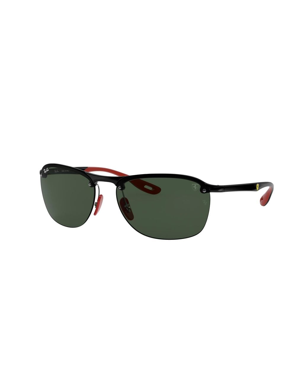 Ray-Ban Sunglasses Man Rb4302m Scuderia Ferrari Collection - Black Frame Green Lenses 62-16 for men