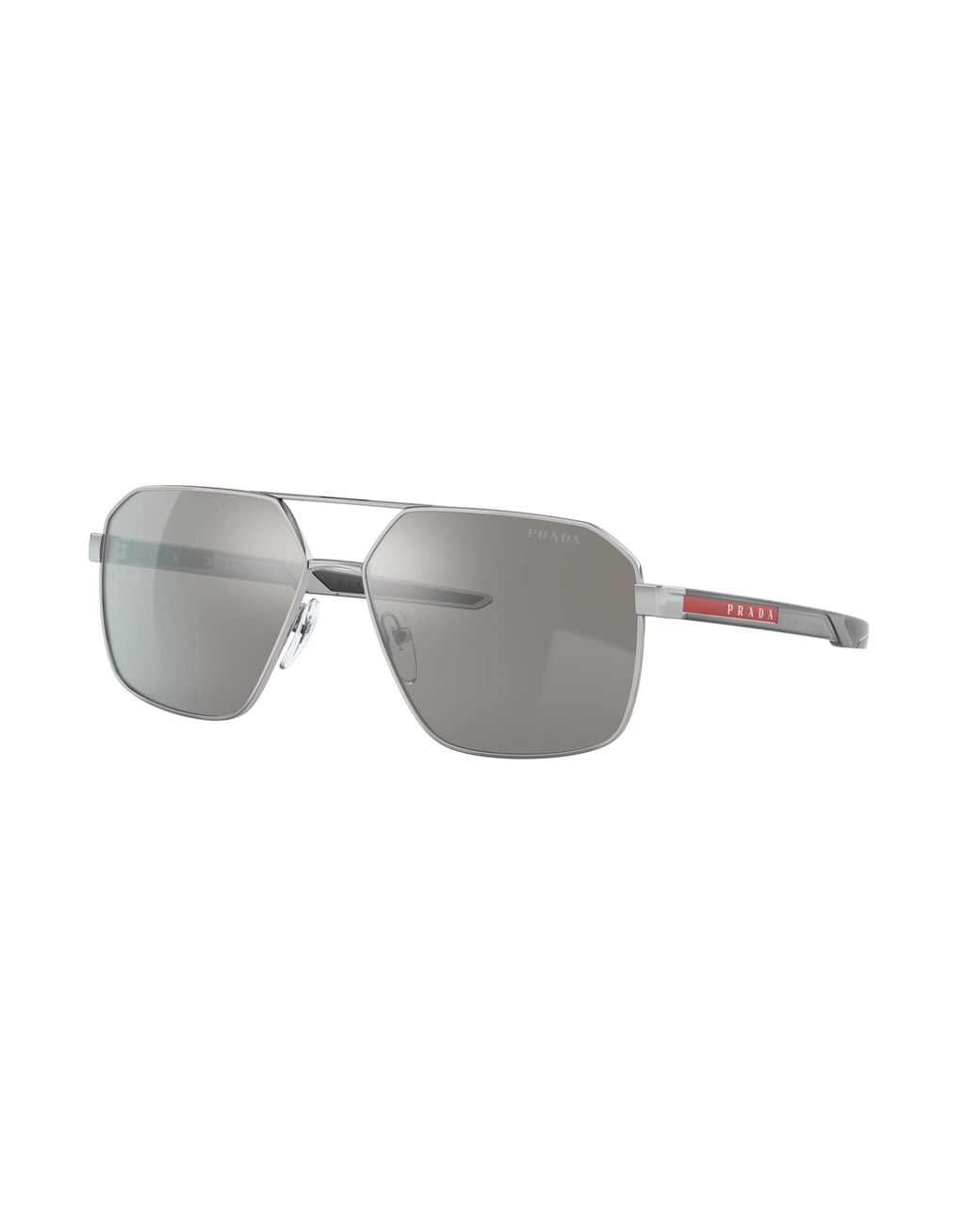 Prada Linea Rossa Man Ps 01ts - Frame Color: Black, Lens Color: Silver, Size 56-/19/140 for men