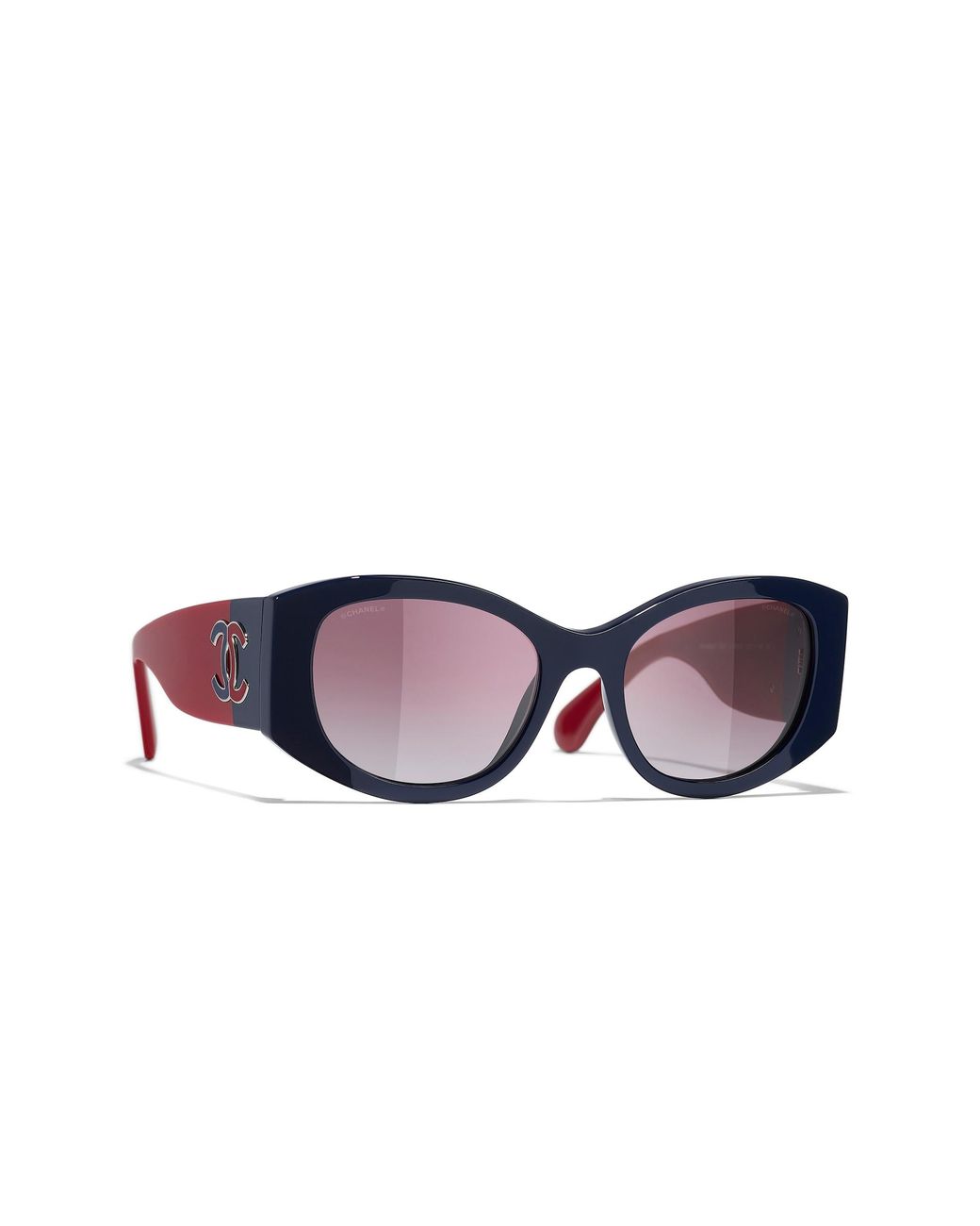 Chanel Black Sunglass Oval Sunglasses Ch5524