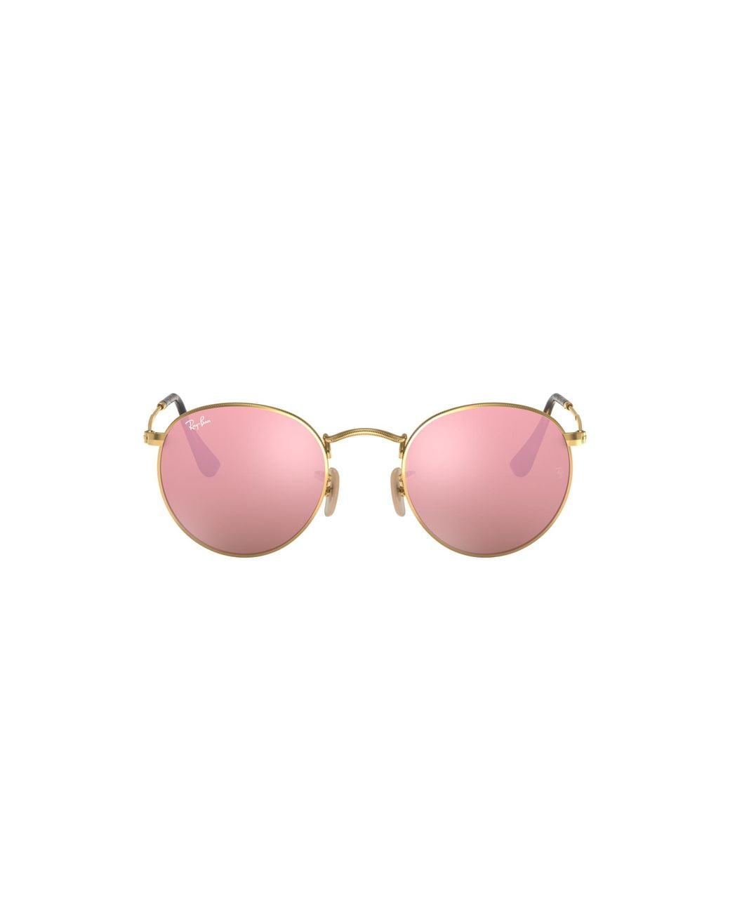 Ray-Ban Black Round Flat Lenses Sunglasses Frame Brown Lenses